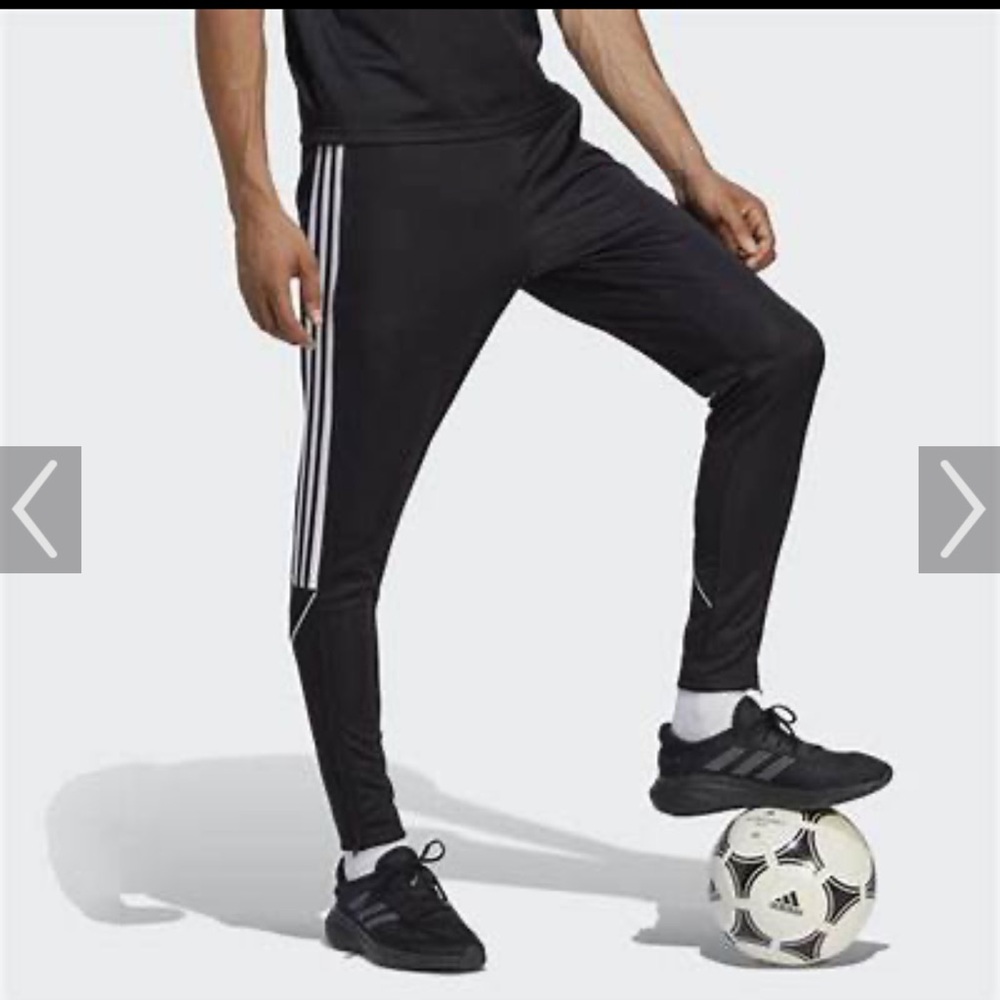13 PAIRS! Tiro 23 Adidas league pants Black with White Stripes size 13-14